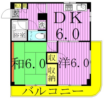 ジュンカ南柏 203号室 間取り