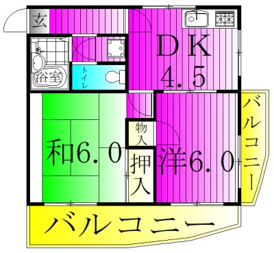 ジュンカ南柏 203号室 間取り