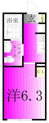 ルージュエール豊四季 203号室 間取り