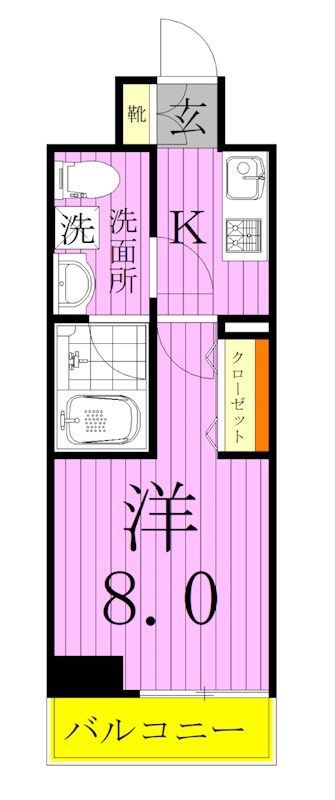 MA-RO SENJU CREST TAPP 間取り図