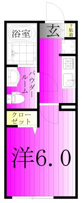 ルージュエール豊四季 205号室 間取り