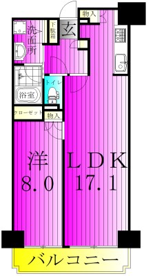 ロイトン松戸 702号室 間取り