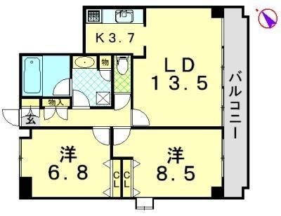 ロイトン松戸 301号室 間取り