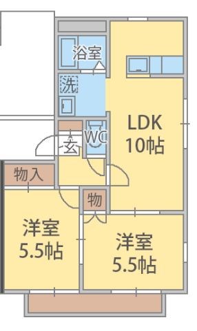 グランパルク  202号室 間取り