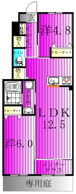 蔵の杜 102号室 間取り