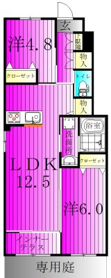 蔵の杜 103号室 間取り