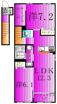 蔵の杜 201号室 間取り