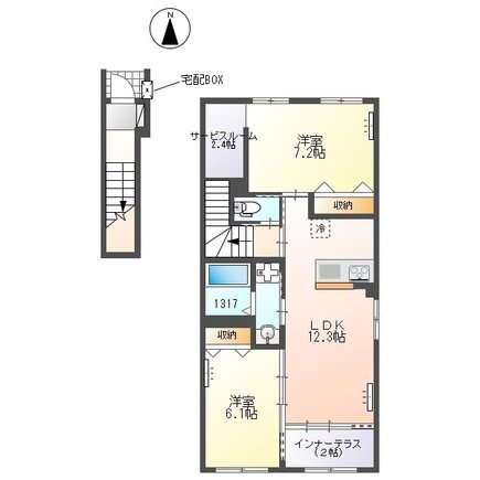 蔵の杜 201号室 間取り