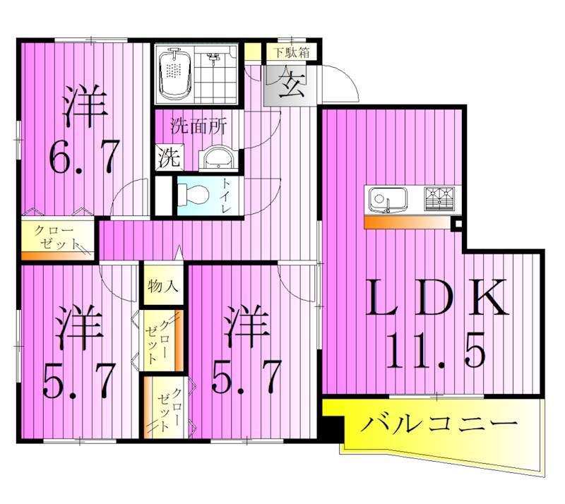 プリムローズ（一ツ家） 間取り図