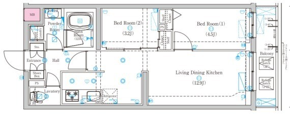 Mind梅島 間取り図