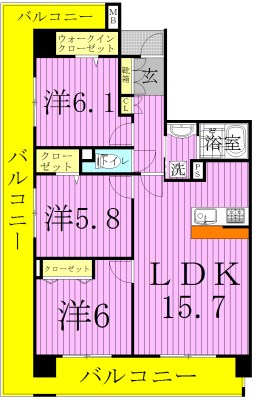 ロイヤルパークス新田 間取り図