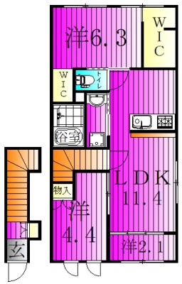 Luna CrescentⅡ～ルナ　クレセンテⅡ～ 203号室 間取り
