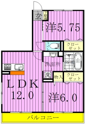 メゾンソレイユ 間取り図