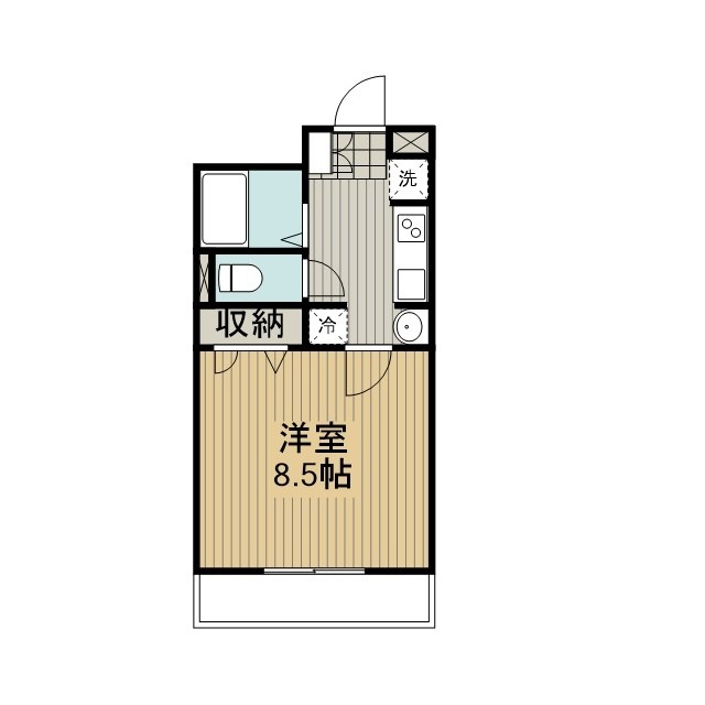 Memola松戸 108号室 間取り