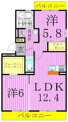 プランドールＢ 間取り図