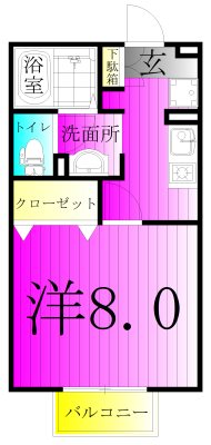 エスポワール 203号室 間取り