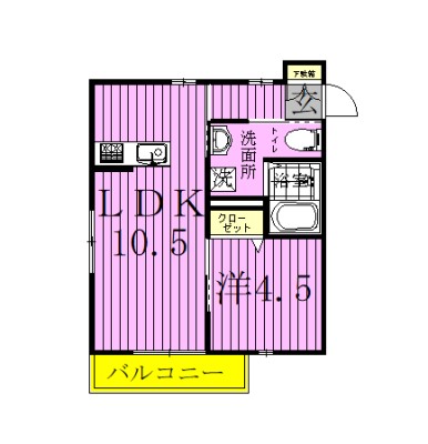 ベルグラード江戸川台 201号室 間取り