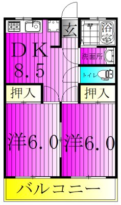 浜田第一マンション 405号室 間取り