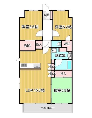 リビオ北千住 間取り図