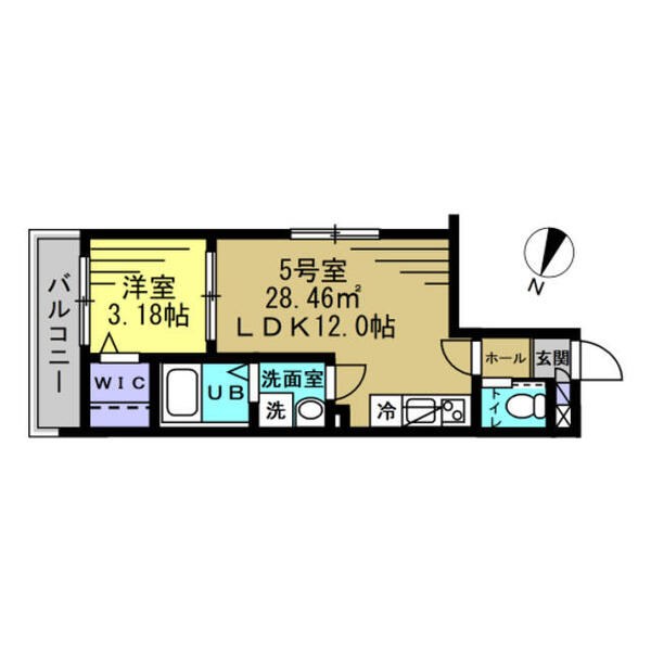 プレジデンス.Ⅲ 105号室 間取り
