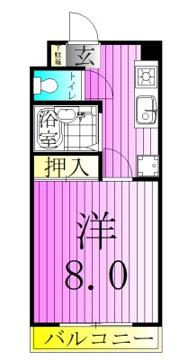 第六日東ハイツ 間取り図