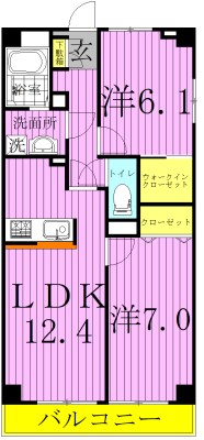 リベラ　サンリット　カーサ  703号室 間取り