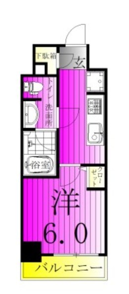 S-RESIDENCE松戸Irise  1405号室 間取り