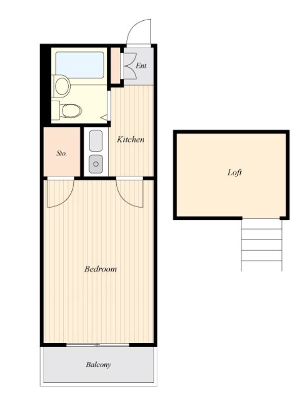 デュオ二ツ木 105号室 間取り