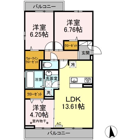 グレイス　A棟 間取り図