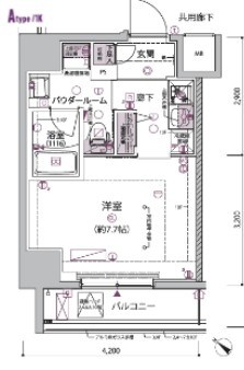 ＡＲＣＯＢＡＬＥＮＯ　ＨＯＲＩＫＩＲＩＳＨＯＢＵＥＮ 間取り図