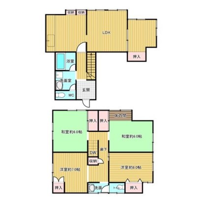 千駄堀金井邸貸家 間取り