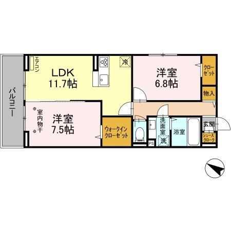 Pera 205号室 間取り