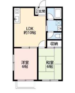 アビタシオンポポロ  105号室 間取り