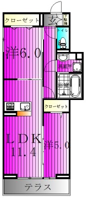 Noble　Ferro　B棟  間取り