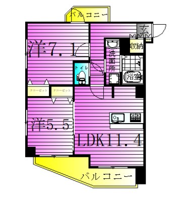 クレストコート綾瀬 間取り図