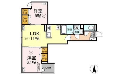 グラナーデ千住緑町 間取り図