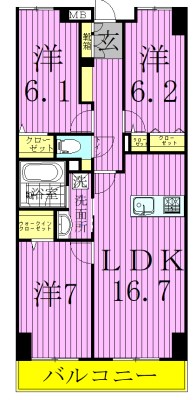 ロイヤルパークスシーサー 間取り図
