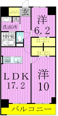 ロイヤルパークスシーサー 間取り図