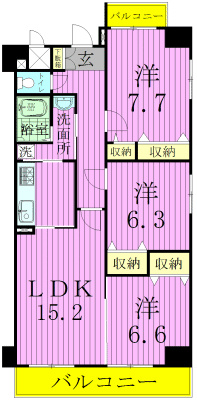 ＯＫＩ－Ｖ 601号室 間取り