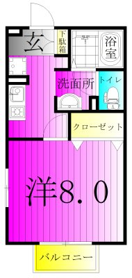 セジュールSA 間取り図
