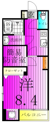 ＳＫビル拾四番館 410号室 間取り