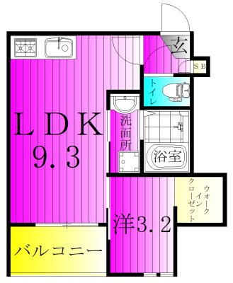 REGALEST NEXTERA 102号室 間取り