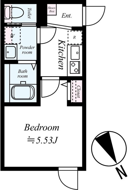 GRADUS松戸 101号室 間取り