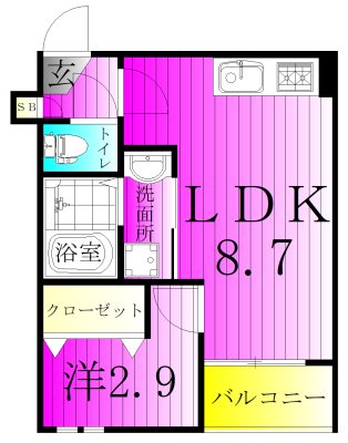 REGALEST NEXTERA 103号室 間取り