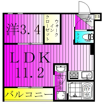 REGALEST NEXTERA 105号室 間取り