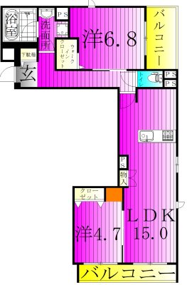 Victoire南流山 501号室 間取り