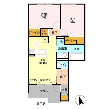 HANABUSA　Ⅰ 103号室 間取り