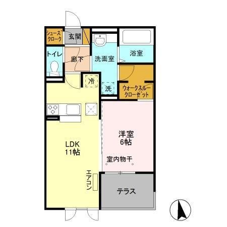 リシェス Ⅰ 103号室 間取り