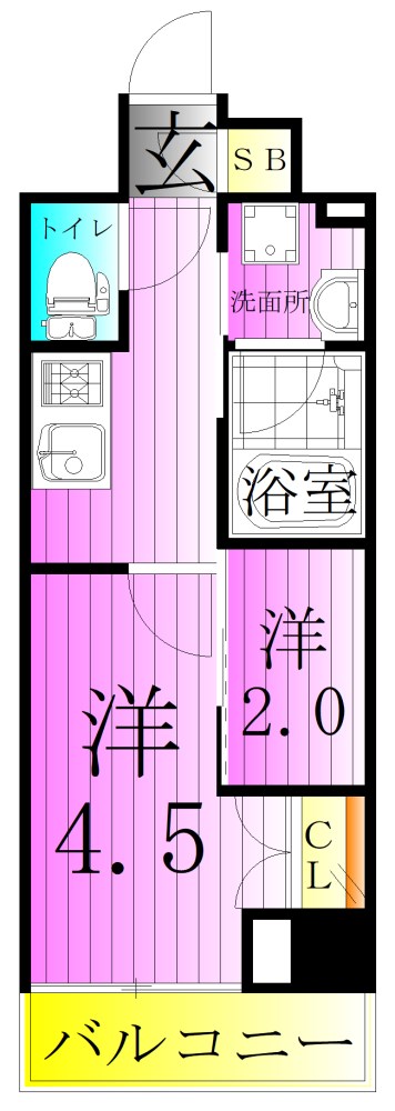 ガリシア竹ノ塚 間取り図