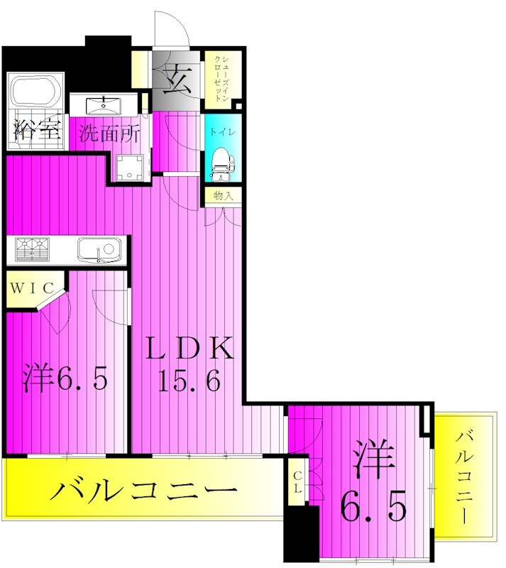 パークシティ柏の葉キャンパス二番街ミッドタワーＤ棟 411号室 間取り